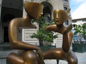 "The Conversation," in Havana's Assisi Square.