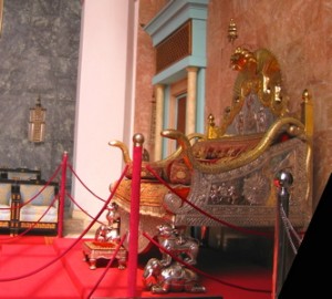 The ceremonial throne